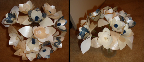 Paper flower centerpieces